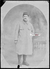 Vintage Black And White Photo Glass Plate 6X9 Cm Soldier Man