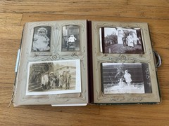 Victorian Photo Album with Old Family Photos 1890s to Early 1900s