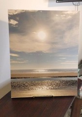 Color Seascape Sunset Landscape Photograph, Portrait, 24 x 18 in, Unframed