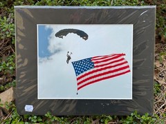 Artist Greg Arbutine 8″x10″ Photograph 11″x14″ black mat «SOCOM American Flag»