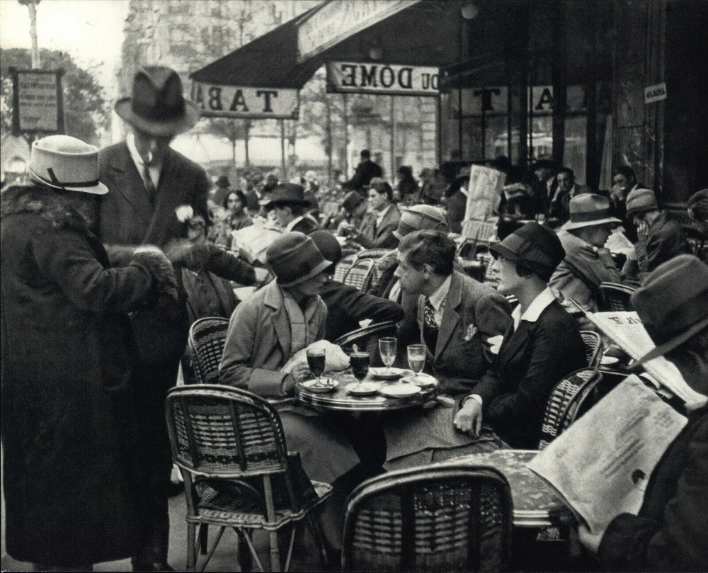 1925 1972 Andre Kertesz Tihanyi Cafe du Dome Paris Art Photo Photogravure