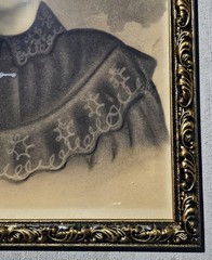 Antique Studio CRAYON PORTRAIT, Tennessee Farmers Pioneers Oddities BOGLE FAMILY