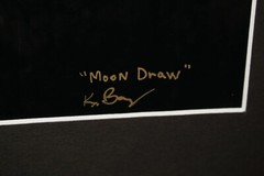 Full Moon & Mountain Photo 8″ x 10″ in 11″ x 14″ Black Matte Signed by Kim Barry