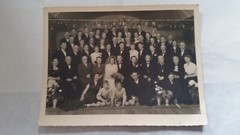 Photo Large Format 42 Large Wedding Party Circa 1930s Approx 18x24cm