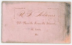 Portrait of Woman in a Bonnett – R. F. Adams – St. Louis, MO – Vintage CDV