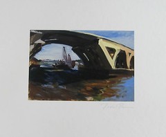 PHOTOGRAPH PHOTO PAINTED PRINT SIGNED MIXED MEDIUM THE BRIDGE
