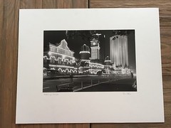 BRUCE BLUM SIGNED B&W Photo Print (8 3/4″X13 «)- Kuala Lumpur at Night»