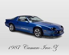 1987 Chevrolet Camaro IROC Z/28 Blue Limited Edition 8″ x 10″ Photo