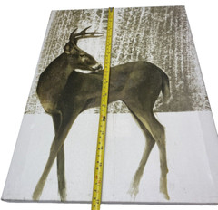 Deer In Snow Forest Print Art Picture Farmhouse Decor New Animal