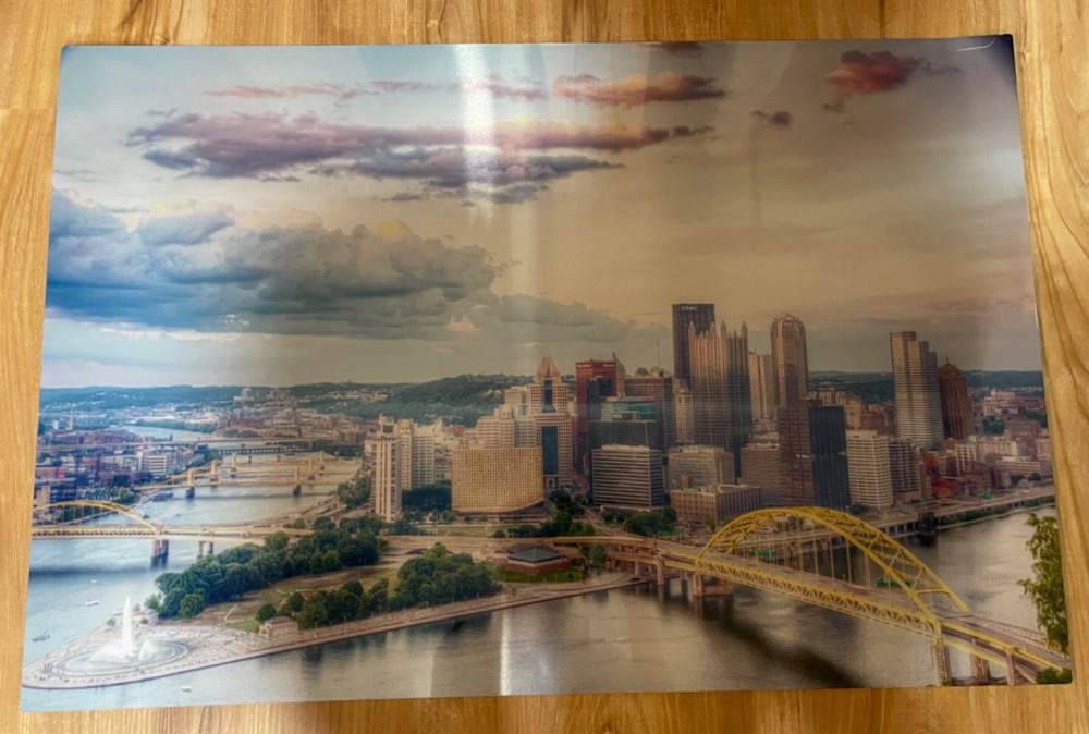 20″ x 30″ Pittsburgh Downtown Scene Large Metal Art «The Point»