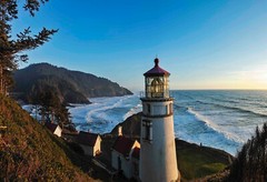 Lighthouse Sunset Limited Edition oregon ocean like Ansel Adams