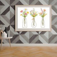 Floral Vase Wall Art Printable | Modern Botanical Decor | Digital Download Print