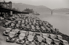 Arthur Rothstein Photo, Cars Parked by Allegheny River, Pittsburgh, 1938