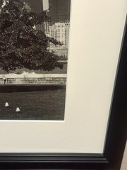 WTC Twin Towers NYC Black & White Photo Print Custom Matted & Framed 19 x 22 #2