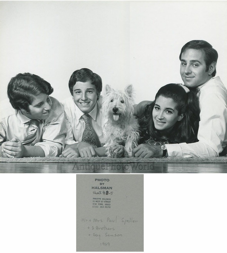 Speiller family with dog vintage art photo by Philippe Halsman