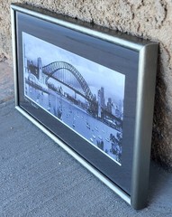 Framed Art Panoramic Photography Sydney Harbour Opera House Bridge VINTAGE 90s