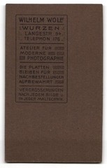 Photograph Wilhelm Wolf, Wurzen, Langestr. 9 b, cute toddler in white dress