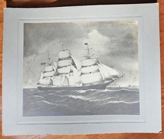 Antique 1880’s – 1920’s Martha Hale Harvey Orig. Platinum Photo Ship «Formosa»