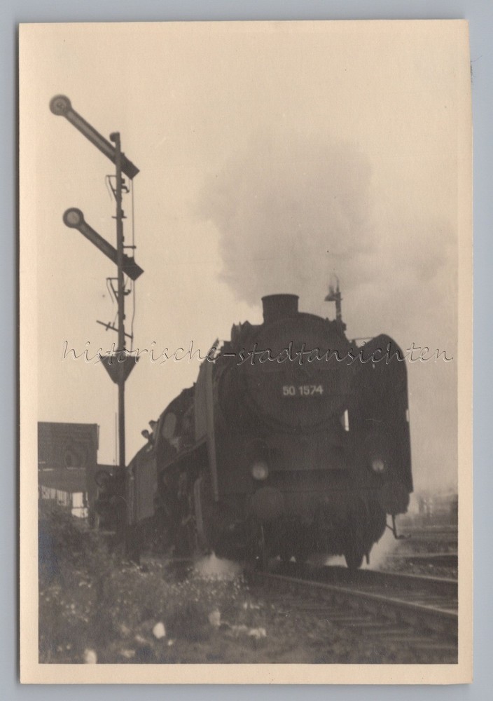 Duisburg 1950 Steam Locomotive Signalling – Old Photo