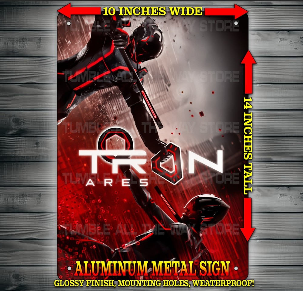 Tron Ares 2025 Movie Metal Sign Wall Art 10″ x 14″