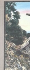 Vintage J.M. Garrison Hand Tint Oil Color Photo Point Lobos CA 10.5”x15.5” VGC