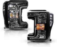 Headlights for 2017 2018 2019 Ford F250 F350 F450 F550 Super Duty Halogen Headli