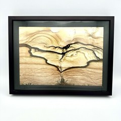 Art Photograph Stone Landscape Matte Frame 12 1/4″ x 9 1/4″ Lapidary Stonescape