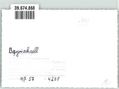 39674868 – 8163 Bayrischzell Winter Town Handwritten Photo Original from