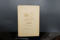 Photo CDV KAB portrait actor woman model costume hat stick picture cabinet old