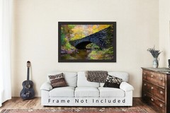 Autumn Photography Print – Picture of Stone Bridge in Great Smoky Mountains