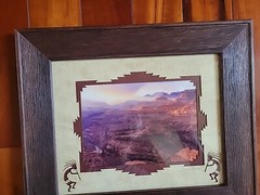 Sunstreak Lipan Point Grand Canyon Signed James Thompson Photo Framed Matted Art