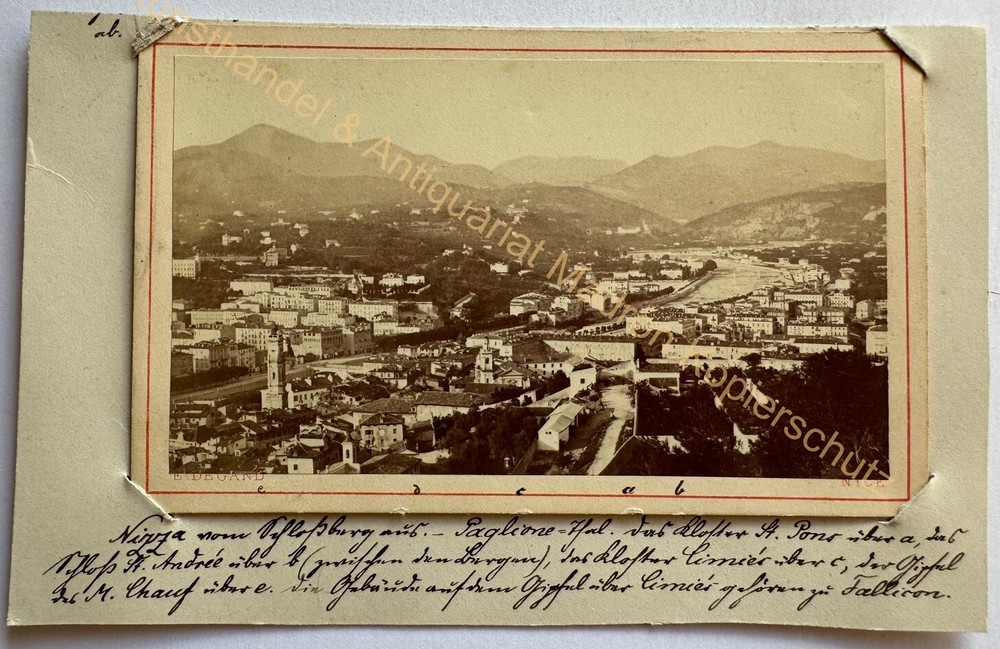 orig. CDV Photo France Nice Photo Degand Vintage Print Tirage Album Circa 1870