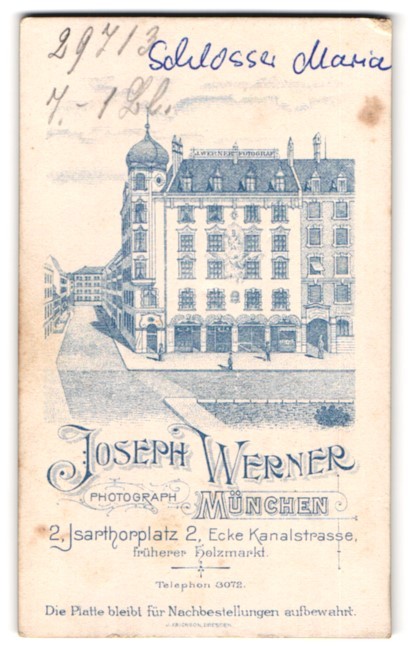 Photograph Joseph Werner, Munich, Isarthorplatz 2, view Munich, studio vo