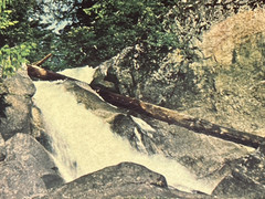 REAL ENLARGED PHOTO MAN FISHING IN STREAM 16.5″ X 30.5″ CARDSTOCK INSTANT UNCLE