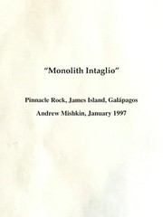 Galapagos photo «Monolith Intaglio» 2/100 Framed 17 x 13 Signed A Mishkin 1997