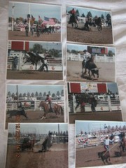 Lot of 8 Modern colored Rodeo Pictures , 8 X 10, at Clayton, NM (2003-2011)