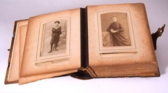 old 22 pieces Photos in Photo Album Photo CAB Photographs Album Antique