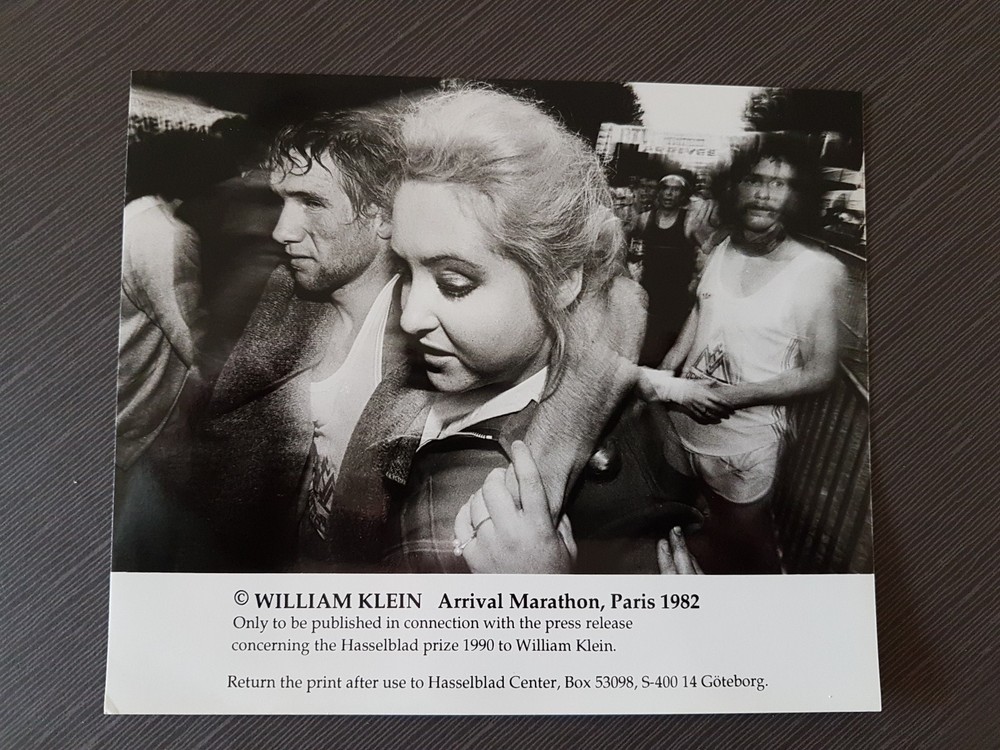 photograph William Klein arrives Marathon Paris 1982 18.8×15.8cm as described