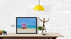 Miami Beach Pink Lifeguard Tower, High Resolution Image, Many Formats, TV Art