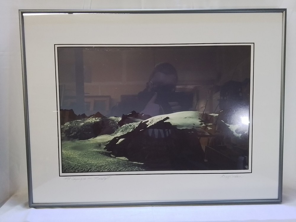 «Mt. Olympus in Moonlight» Framed Landscape Photograph by Gary Carlson