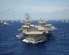 The Nimitz-class aircraft carrier USS Ronald Reagan 8″x10″ Photograph Print