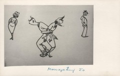 1964 RARE John Olday Real Photo SIGNED Satirical Cartoon Marriage Ring POSTCARD