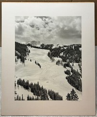 Original FRITZ KAESER ‘Skiing ASPEN, Colorado’ Gelatin Silver PHOTO -Ansel Adams