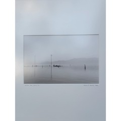 Original James F Danis Salton Sea B&W Photo Art Silver Frame 12×16″ Signed ’89