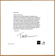 SIGNED TODD HIDO HOUSE HUNTING #7851 2008 LTD 6 x 6 MAGNUM ARCHIVAL PRINT