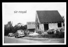 VW T1 Bulli Transporter Minibus Vehicle Car on Construction Site – 1960s – Photo 9x6cm