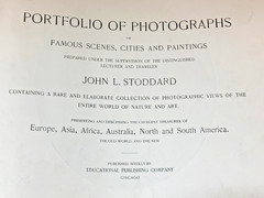 Antique 1880s Portfolio Of Photographs Famous Scenes, Cities, John L. Stoddard