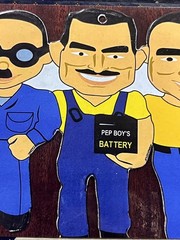 “ART PHOTOGRAPHY by Scott Mitchell” Signed “PEP BOYS” 3 Jewish Brothers REPAIR
