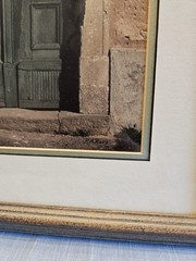 R.A. Rocz Photography Art Green Door With Distressed Faux Wood Frame