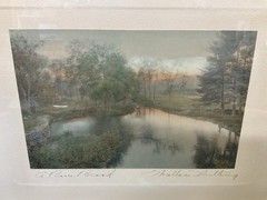 Signed Wallace Nutting “A Barre Brook” Hand Colored Photo ~ Framed